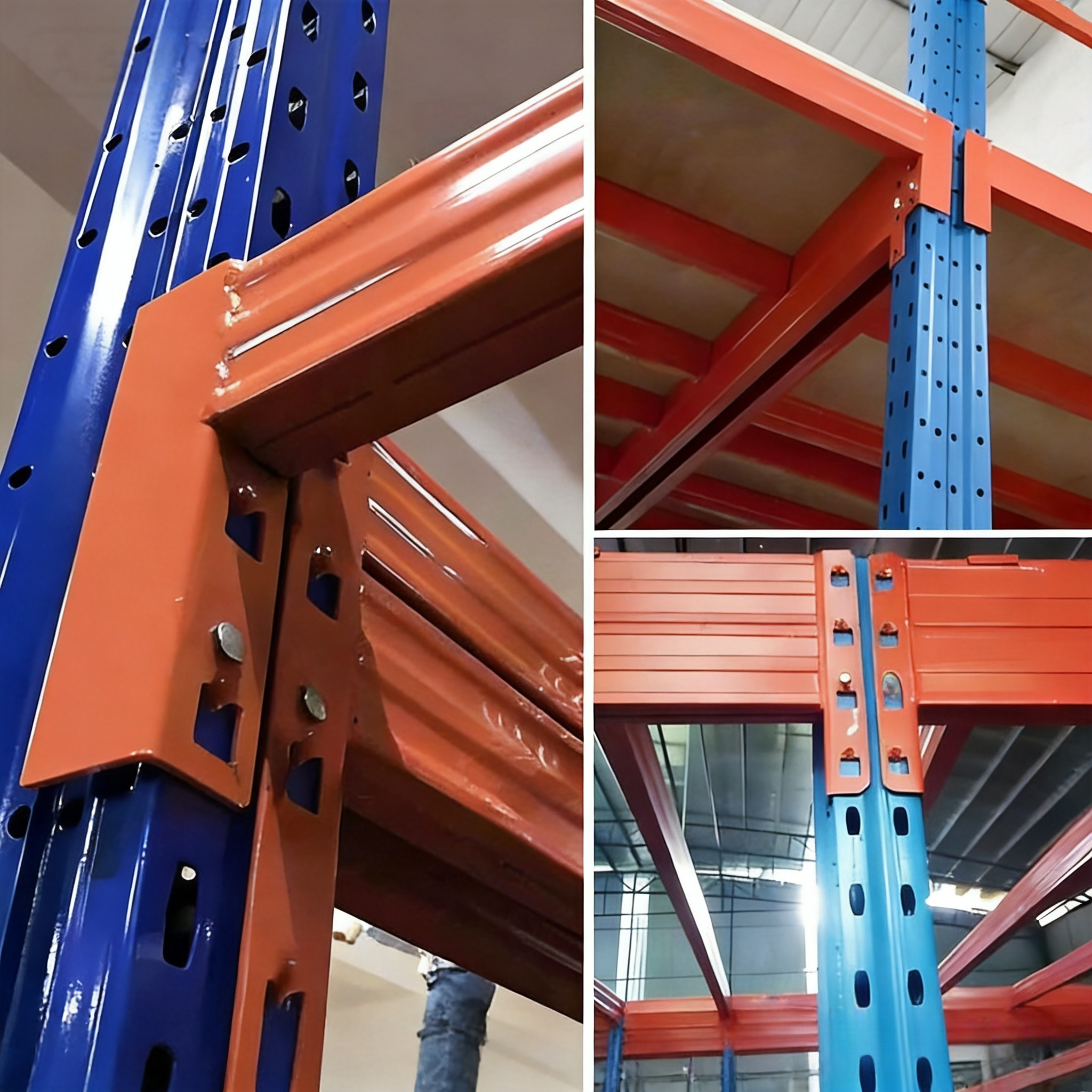 Upright frame structure detail