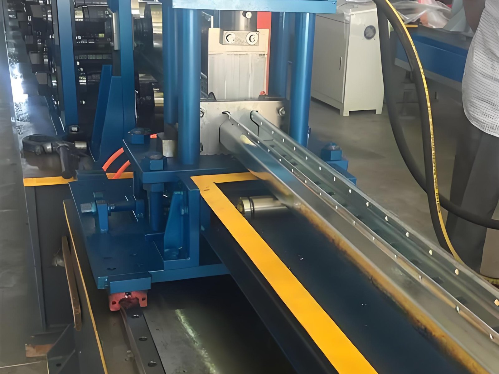 Warehouse racking profile forming production process